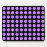 Purple and Black Polka Dot Mousepad