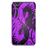 Purple and Black Yin Yang Phoenix iPod Case-Mate Cases
