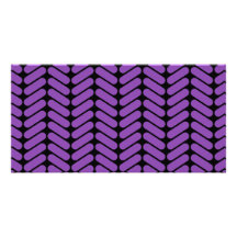 Purple and Black Zigzags Pattern. Custom Photo Card
