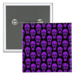 Purple and Black Zombie Apocalypse Pattern Button