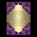 Purple and Gold Wedding Invitation invitations
