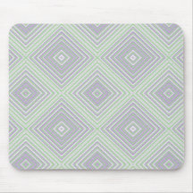 Purple and Green Diamond Print Mouse Pads