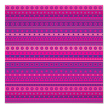 Purple and Pink Stripy Stars and Spots Pattern Art Photo