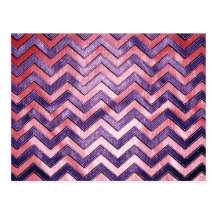 Purple and Pink Zig Zag Post Card