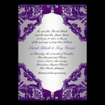 Purple and Silver Wedding Invitation invitations