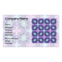 Purple and Turquoise Hippy Fractal Pattern Business Card