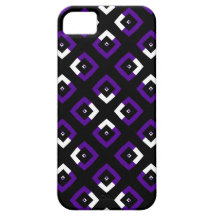 Purple and White Argyle Squares