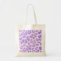 Purple and White Leopard Print Bag