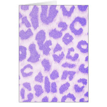 Purple and White Leopard Print Cards