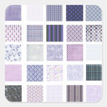 Purple and white mosaic sticker