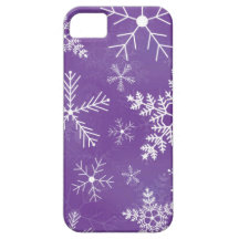 Purple and White Snowflake Pattern