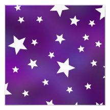 Purple and White Star Pattern Photograph
