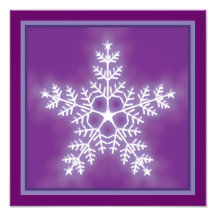 Purple and White Star Snowflake Photo