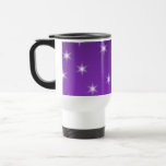 Purple and White Stars, Pattern. Coffee Mug