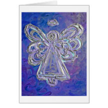 Purple Angel Greeting Card