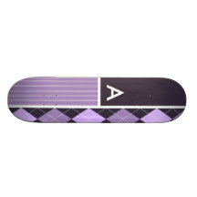 Purple Argyle Pattern Skate Boards