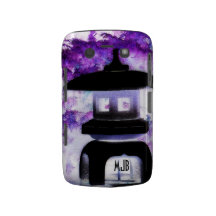 Purple Artistic Japanese  Lantern Blackberry Case