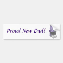 Purple Baby Bassinet Bumper Sticker