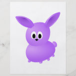 Purple Baby Rabbit. Flyer Design