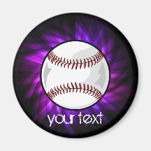 Purple Baseball; Softball Magnets