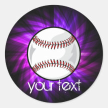 Purple Baseball; Softball Sticker