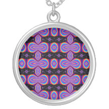 purple black pop art design jewelry