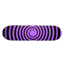 Purple & Black Spiral Customized Template Skateboards