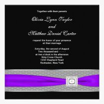 Purple Black Wedding invitations
