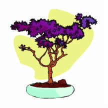 Purple Bonsai Upright Graphic Image Acrylic Cut Outs