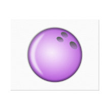 Purple Bowling Ball Stretched Canvas Prints