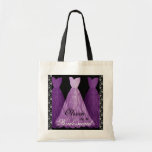 PURPLE Bridesmaid Dresses Cotton Tote Bag