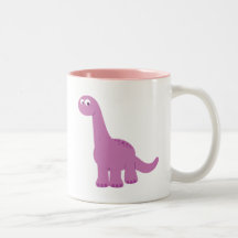 Purple Brontosaurus Dinosaur Mug