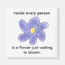 Purple Bubble Flower Magnet