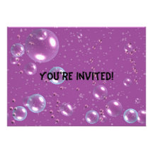 Purple Bubble Invitation