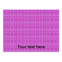 Purple bubble pattern postcard