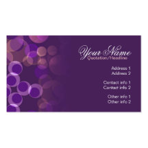 Purple Bubbles Business Card