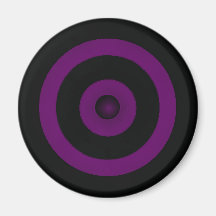 PURPLE BULLS EYE FRIDGE MAGNET