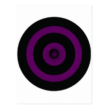 PURPLE BULLS EYE POST CARDS