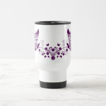 Purple Butterflies Mugs