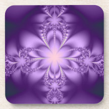 Purple butterflower drink coaster