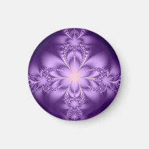 Purple butterflower refrigerator magnet