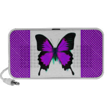 Purple Butterfly Doodle Speaker