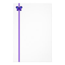 Purple Butterfly Ribbon Wedding Stationery