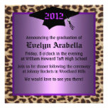 Purple Cheetah Graduation Announcement