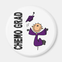 Purple CHEMO GRAD 1 (Pancreatic Cancer) Refrigerator Magnet