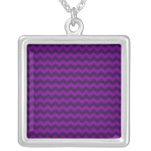 purple chevrons pendant