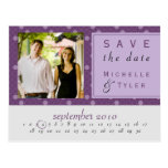 Purple Circle Save the Date Card Post Card