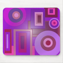 purple circles and squares mousepad