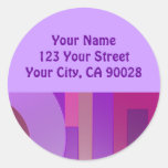 purple circles squares abstract stickers