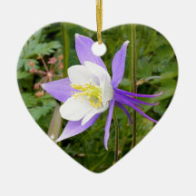 Purple Columbine Christmas Tree Ornament